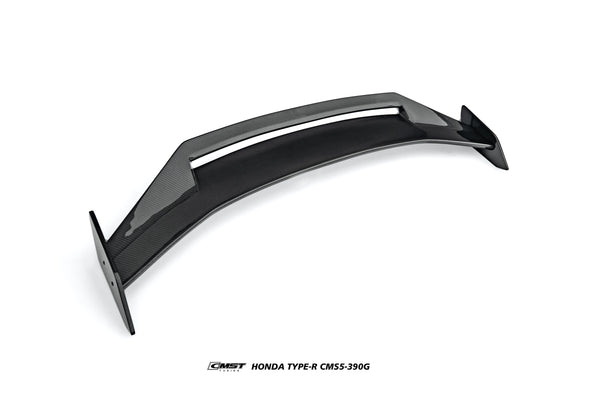 Honda Civic Type-R FL5 2023-ON with Aftermarket Parts - V2 Rear Spoiler Dry Pre-preg Carbon Fiber / FRP from CMST Tuning