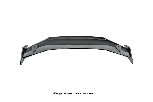 Honda Civic Type-R FL5 2023-ON with Aftermarket Parts - V2 Rear Spoiler Dry Pre-preg Carbon Fiber / FRP from CMST Tuning