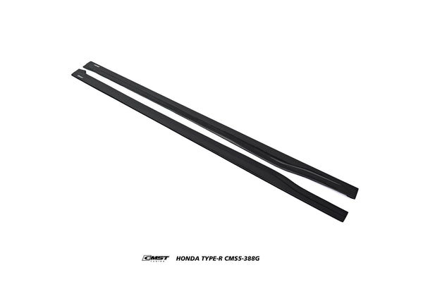 Honda Civic Type-R FL5 2023-ON with Aftermarket Parts - V2 Side Skirts Dry Pre-preg Carbon Fiber / FRP from CMST Tuning