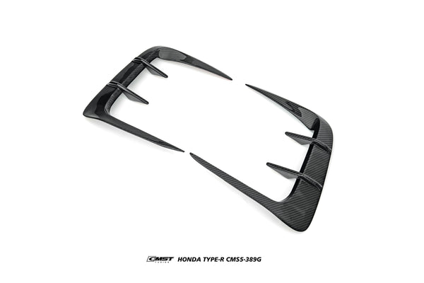 Honda Civic Type-R FL5 2023-ON with Aftermarket Parts - V2 Upper Valences Dry Pre-preg Carbon Fiber / FRP from CMST Tuning