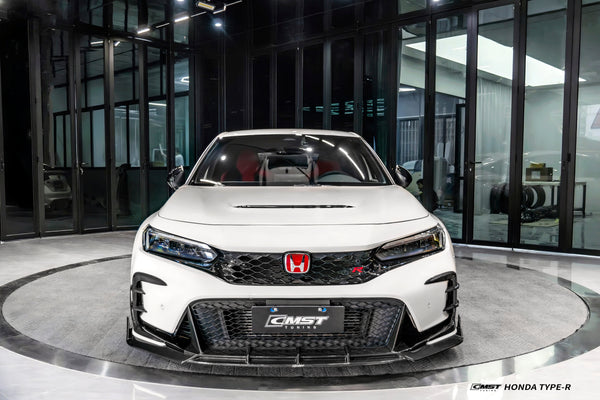 Honda Civic Type-R FL5 2023-ON with Aftermarket Parts - V2 Upper Valences Dry Pre-preg Carbon Fiber / FRP from CMST Tuning