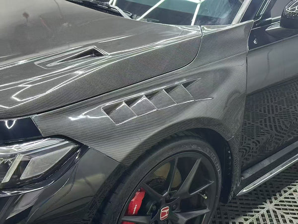 Honda Civic Type-R FL5 2023 2024 with Aftermarket Parts - Front Fenders Pre-preg Carbon Fiber / FRP from CMST Tuning