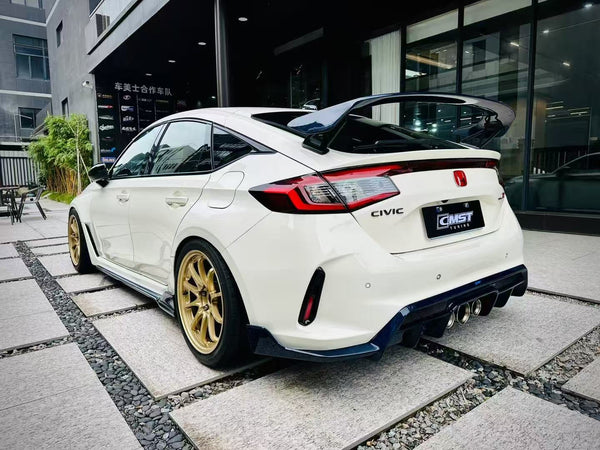 Honda Civic Type-R FL5 2023-ON with Aftermarket Parts - Pre-preg Carbon Fiber/FRP Rear Wing from CMST Tuning