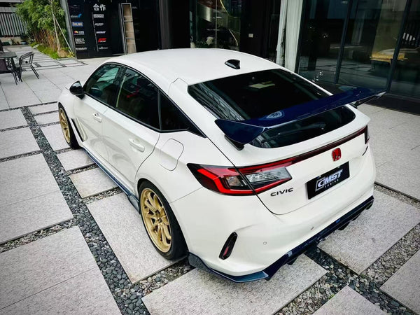 Honda Civic Type-R FL5 2023 2024 with Aftermarket Parts - Rear Diffuser Pre-preg Carbon Fiber / FRP from CMST Tuning