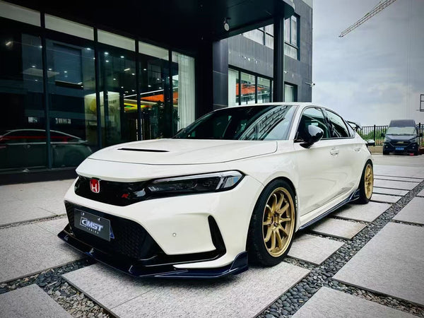 Honda Civic Type-R FL5 2023 2024 with Aftermarket Parts - V1 Hood Bonnet Carbon Fiber from CMST Tuning