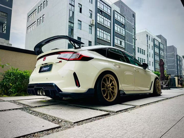 Honda Civic Type-R FL5 2023 2024 with Aftermarket Parts - Side Skirts Pre-preg Carbon Fiber / FRP from CMST Tuning