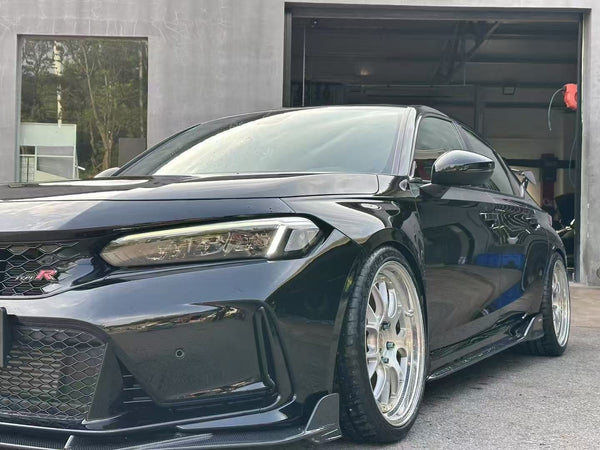 Honda Civic Type-R FL5 2023 2024 with Aftermarket Parts - Side Skirts Pre-preg Carbon Fiber / FRP from CMST Tuning