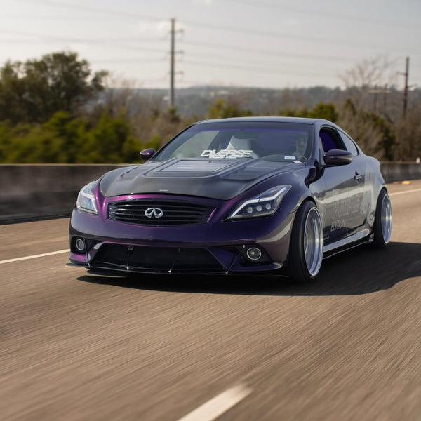 Infiniti G37 G37x IPL Anniversary Journey Sport X Base 2008 2009 2010 2011 2012 2013 & Q60 Journey Sport S Base 2014 2015 with Aftermarket Parts - Hood Bonnet Carbon Fiber / FRP from CMST Tuning
