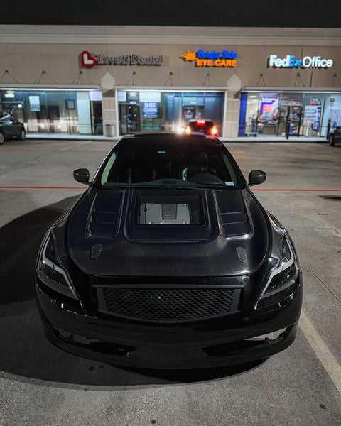 Infiniti G37 G37x IPL Anniversary Journey Sport X Base 2008 2009 2010 2011 2012 2013 & Q60 Journey Sport S Base 2014 2015 with Aftermarket Parts - Hood Bonnet Carbon Fiber / FRP from CMST Tuning