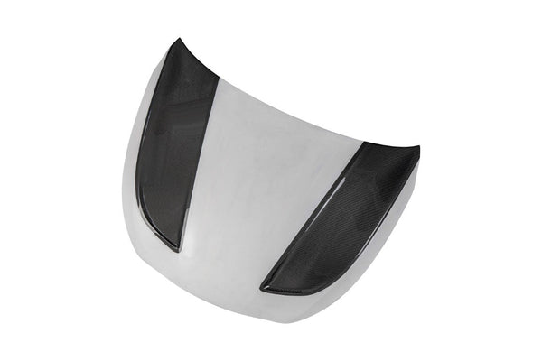 Infiniti Q60 Red Sport 400 Premium Luxe Sport Pure 2017 2018 2019 2020 2021 2022 with Aftermarket Parts - Project Black S Concept Hood Bonnet Carbon Fiber / FRP from CMST Tuning