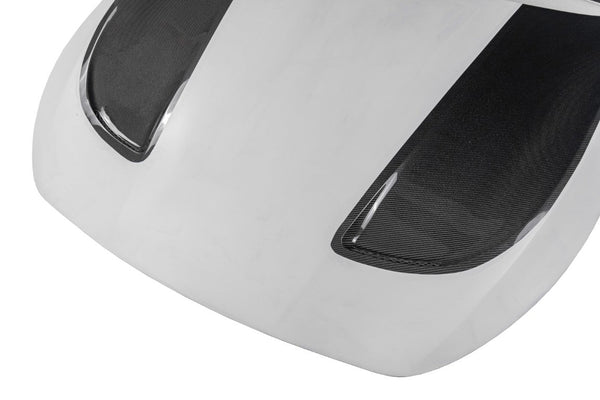 Infiniti Q60 Red Sport 400 Premium Luxe Sport Pure 2017 2018 2019 2020 2021 2022 with Aftermarket Parts - Project Black S Concept Hood Bonnet Carbon Fiber / FRP from CMST Tuning