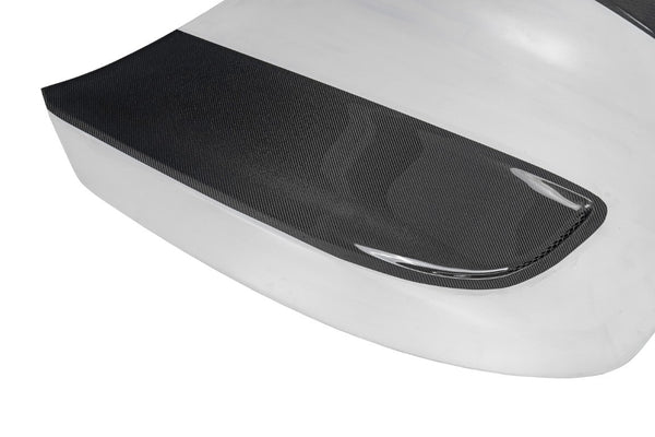 Infiniti Q60 Red Sport 400 Premium Luxe Sport Pure 2017 2018 2019 2020 2021 2022 with Aftermarket Parts - Project Black S Concept Hood Bonnet Carbon Fiber / FRP from CMST Tuning