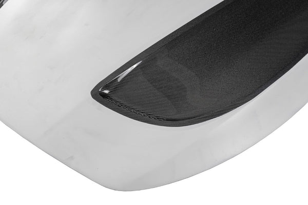 Infiniti Q60 Red Sport 400 Premium Luxe Sport Pure 2017 2018 2019 2020 2021 2022 with Aftermarket Parts - Project Black S Concept Hood Bonnet Carbon Fiber / FRP from CMST Tuning