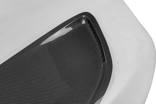 Infiniti Q60 Red Sport 400 Premium Luxe Sport Pure 2017 2018 2019 2020 2021 2022 with Aftermarket Parts - Project Black S Concept Hood Bonnet Carbon Fiber / FRP from CMST Tuning