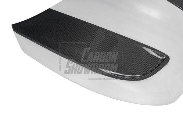 Infiniti Q60 Red Sport 400 Premium Luxe Sport Pure 2017 2018 2019 2020 2021 2022 with Aftermarket Parts - Project Black S Concept Hood Bonnet Carbon Fiber / FRP from CMST Tuning 