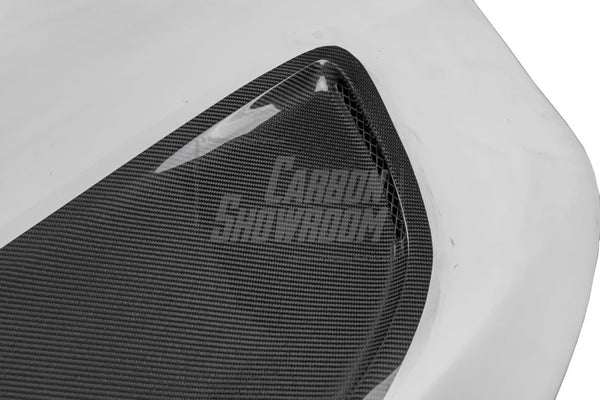 Infiniti Q60 Red Sport 400 Premium Luxe Sport Pure 2017 2018 2019 2020 2021 2022 with Aftermarket Parts - Project Black S Concept Hood Bonnet Carbon Fiber / FRP from CMST Tuning 