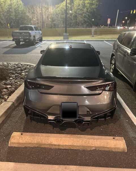 Infiniti Q60 Red Sport 400 Premium Luxe Sport Pure 2017 2018 2019 2020 2021 2022 with Aftermarket Parts - Project Black S Concept Rear Bumper & Diffuser Carbon Fiber / FRP from CMST Tuning