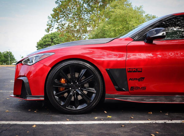 CMST Tuning Project Black S Side Skirts for Infiniti Q60 Red Sport 400/Pure Carbon Fiber/FRP