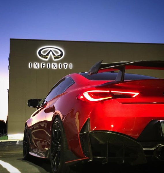 CMST Tuning Project Black S Side Skirts for Infiniti Q60 Red Sport 400/Pure Carbon Fiber/FRP