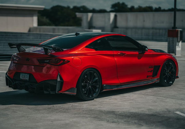 CMST Tuning Project Black S Side Skirts for Infiniti Q60 Red Sport 400/Pure Carbon Fiber/FRP