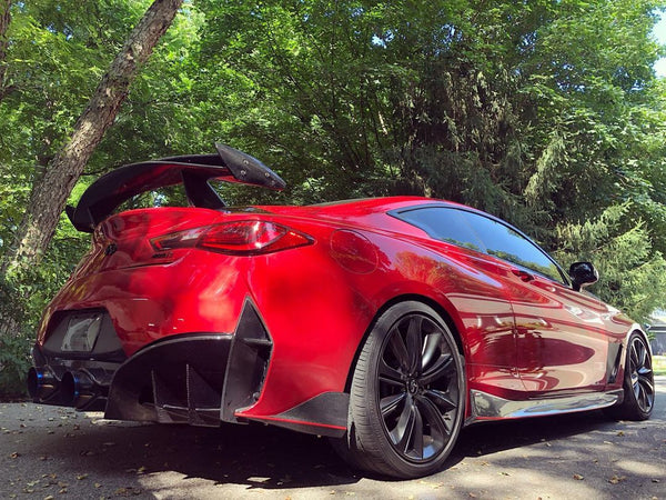 CMST Tuning Project Black S Side Skirts for Infiniti Q60 Red Sport 400/Pure Carbon Fiber/FRP