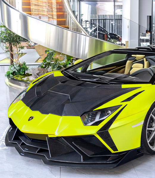 Lamborghini Aventador Base LP700 LP720 S LP740 SV LP750 Ultimate LP780 SVJ LP770 2012 2013 2014 2015 2016 2017 2018 2019 2020 2021 2022 2023 with Aftermarket Parts - Front Lip Carbon Fiber / FRP from CMST Tuning