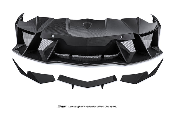 Lamborghini Aventador Base LP700 LP720 S LP740 SV LP750 Ultimate LP780 SVJ LP770 2012 2013 2014 2015 2016 2017 2018 2019 2020 2021 2022 2023 with Aftermarket Parts - Front Bumper Carbon Fiber / FRP from CMST Tuning