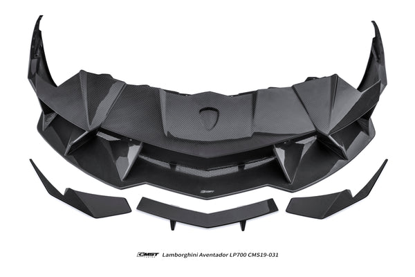 Lamborghini Aventador Base LP700 LP720 S LP740 SV LP750 Ultimate LP780 SVJ LP770 2012 2013 2014 2015 2016 2017 2018 2019 2020 2021 2022 2023 with Aftermarket Parts - Front Bumper Carbon Fiber / FRP from CMST Tuning