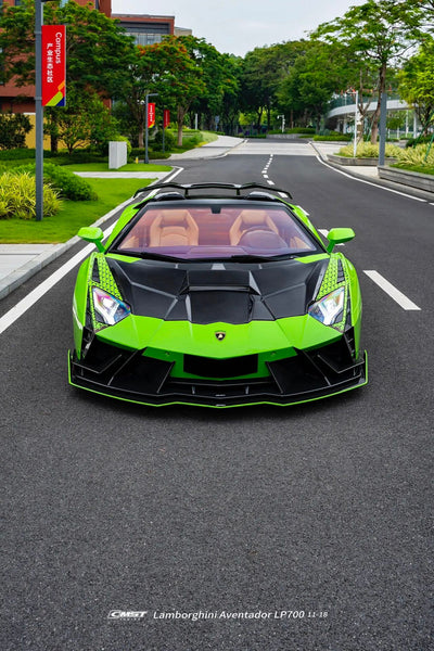 Lamborghini Aventador Base LP700 LP720 S LP740 SV LP750 Ultimate LP780 SVJ LP770 2012 2013 2014 2015 2016 2017 2018 2019 2020 2021 2022 2023 with Aftermarket Parts - Front Bumper Carbon Fiber / FRP from CMST Tuning