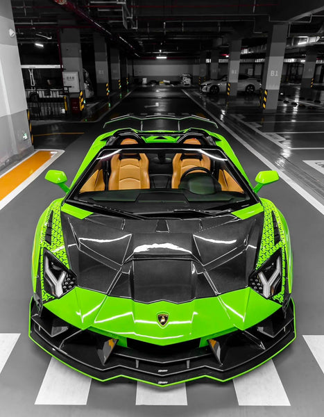 Lamborghini Aventador Base LP700 LP720 S LP740 SV LP750 Ultimate LP780 SVJ LP770 2012 2013 2014 2015 2016 2017 2018 2019 2020 2021 2022 2023 with Aftermarket Parts - Front Bumper Carbon Fiber / FRP from CMST Tuning