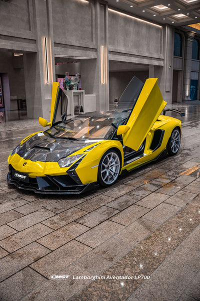 Lamborghini Aventador Base LP700 LP720 S LP740 SV LP750 Ultimate LP780 SVJ LP770 2012 2013 2014 2015 2016 2017 2018 2019 2020 2021 2022 2023 with Aftermarket Parts - Side Skirts Carbon Fiber / FRP from CMST Tuning