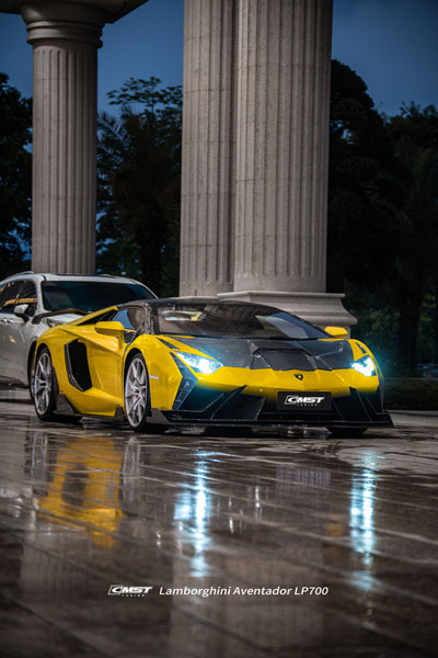 Lamborghini Aventador Base LP700 LP720 S LP740 SV LP750 Ultimate LP780 SVJ LP770 2012 2013 2014 2015 2016 2017 2018 2019 2020 2021 2022 2023 with Aftermarket Parts - Side Skirts Carbon Fiber / FRP from CMST Tuning