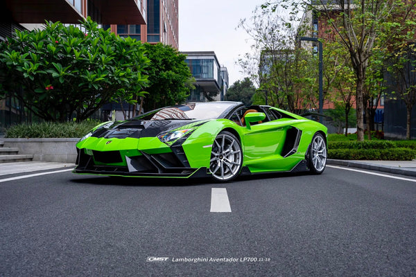 Lamborghini Aventador Base LP700 LP720 S LP740 SV LP750 Ultimate LP780 SVJ LP770 2012 2013 2014 2015 2016 2017 2018 2019 2020 2021 2022 2023 with Aftermarket Parts - V1 Hood Carbon Fiber / FRP from CMST Tuning