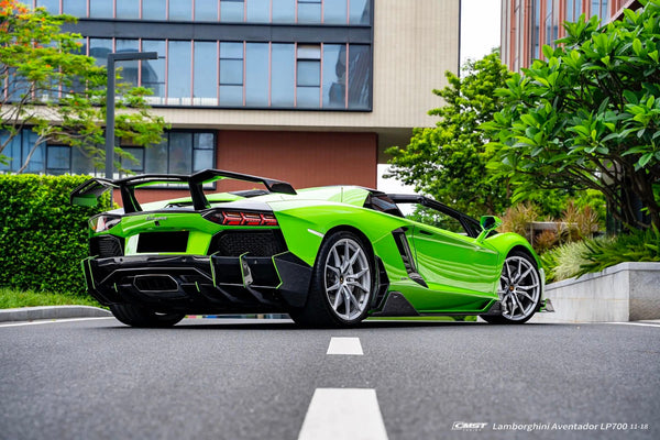 Lamborghini Aventador Base LP700 LP720 S LP740 SV LP750 Ultimate LP780 SVJ LP770 2012 2013 2014 2015 2016 2017 2018 2019 2020 2021 2022 2023 with Aftermarket Parts - Rear Quarter Panel Garnish Flares Carbon Fiber / FRP from CMST Tuning