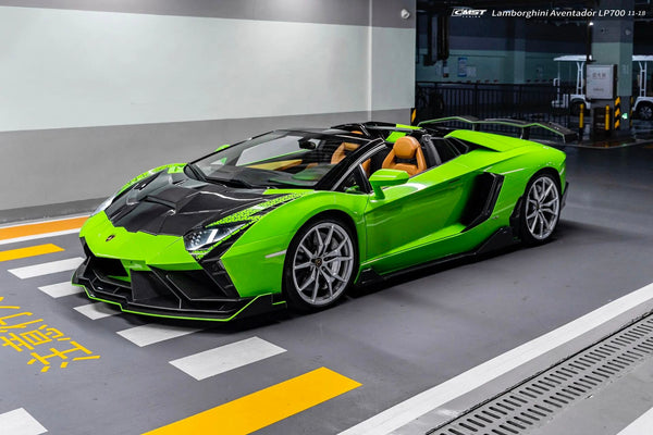 Lamborghini Aventador Base LP700 LP720 S LP740 SV LP750 Ultimate LP780 SVJ LP770 2012 2013 2014 2015 2016 2017 2018 2019 2020 2021 2022 2023 with Aftermarket Parts - V1 Hood Carbon Fiber / FRP from CMST Tuning