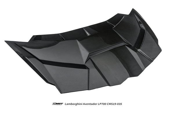 Lamborghini Aventador Base LP700 LP720 S LP740 SV LP750 Ultimate LP780 SVJ LP770 2012 2013 2014 2015 2016 2017 2018 2019 2020 2021 2022 2023 with Aftermarket Parts - V1 Hood Carbon Fiber / FRP from CMST Tuning
