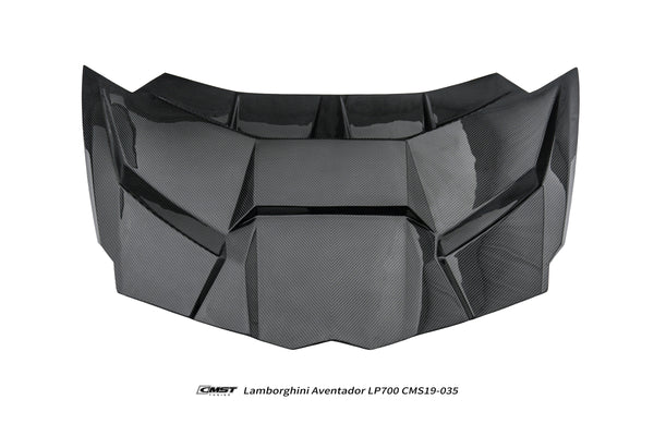 Lamborghini Aventador Base LP700 LP720 S LP740 SV LP750 Ultimate LP780 SVJ LP770 2012 2013 2014 2015 2016 2017 2018 2019 2020 2021 2022 2023 with Aftermarket Parts - V1 Hood Carbon Fiber / FRP from CMST Tuning
