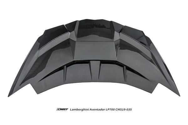 Lamborghini Aventador Base LP700 LP720 S LP740 SV LP750 Ultimate LP780 SVJ LP770 2012 2013 2014 2015 2016 2017 2018 2019 2020 2021 2022 2023 with Aftermarket Parts - V1 Hood Carbon Fiber / FRP from CMST Tuning