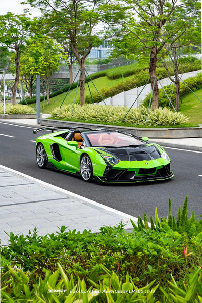 Lamborghini Aventador Base LP700 LP720 S LP740 SV LP750 Ultimate LP780 SVJ LP770 2012 2013 2014 2015 2016 2017 2018 2019 2020 2021 2022 2023 with Aftermarket Parts - V1 Hood Carbon Fiber / FRP from CMST Tuning