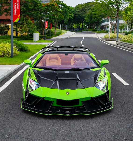 Lamborghini Aventador Base LP700 LP720 S LP740 SV LP750 Ultimate LP780 SVJ LP770 2012 2013 2014 2015 2016 2017 2018 2019 2020 2021 2022 2023 with Aftermarket Parts - V1 Hood Carbon Fiber / FRP from CMST Tuning