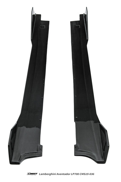 Lamborghini Aventador Base LP700 LP720 S LP740 SV LP750 Ultimate LP780 SVJ LP770 2012 2013 2014 2015 2016 2017 2018 2019 2020 2021 2022 2023 with Aftermarket Parts - Side Skirts Carbon Fiber / FRP from CMST Tuning