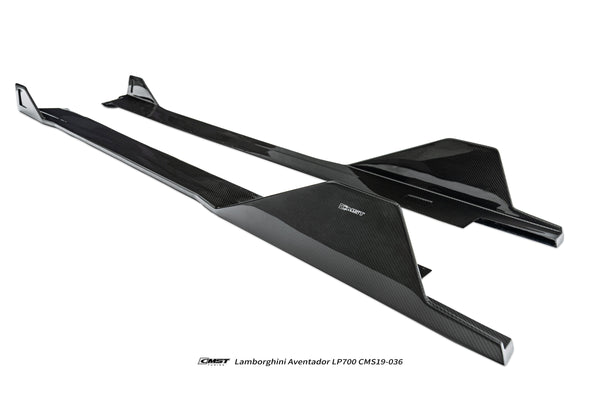 Lamborghini Aventador Base LP700 LP720 S LP740 SV LP750 Ultimate LP780 SVJ LP770 2012 2013 2014 2015 2016 2017 2018 2019 2020 2021 2022 2023 with Aftermarket Parts - Side Skirts Carbon Fiber / FRP from CMST Tuning