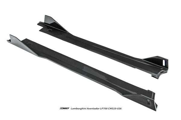 Lamborghini Aventador Base LP700 LP720 S LP740 SV LP750 Ultimate LP780 SVJ LP770 2012 2013 2014 2015 2016 2017 2018 2019 2020 2021 2022 2023 with Aftermarket Parts - Side Skirts Carbon Fiber / FRP from CMST Tuning