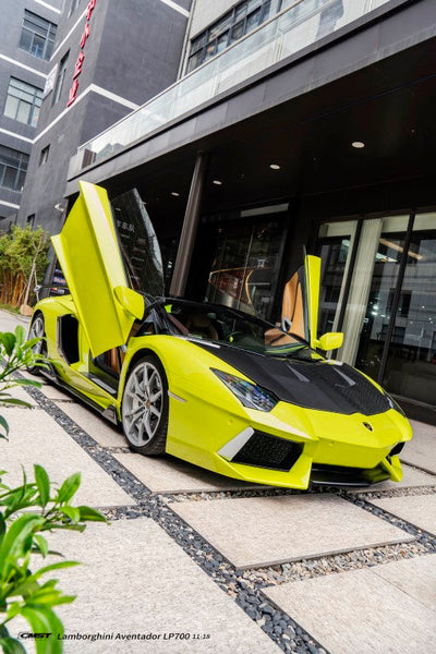 Lamborghini Aventador Base LP700 LP720 S LP740 SV LP750 Ultimate LP780 SVJ LP770 2012 2013 2014 2015 2016 2017 2018 2019 2020 2021 2022 2023 with Aftermarket Parts - V2 Hood Carbon Fiber / FRP from CMST Tuning
