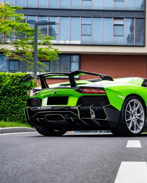 Lamborghini Aventador Base LP700 LP720 S LP740 SV LP750 Ultimate LP780 SVJ LP770 2012 2013 2014 2015 2016 2017 2018 2019 2020 2021 2022 2023 with Aftermarket Parts - Rear Diffuser Carbon Fiber / FRP from CMST Tuning