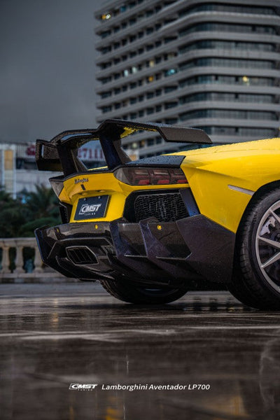 Lamborghini Aventador Base LP700 LP720 S LP740 SV LP750 Ultimate LP780 SVJ LP770 2012 2013 2014 2015 2016 2017 2018 2019 2020 2021 2022 2023 with Aftermarket Parts - Rear Diffuser Carbon Fiber / FRP from CMST Tuning