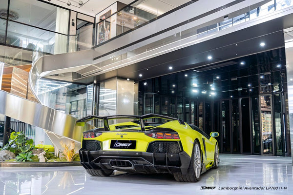 Lamborghini Aventador Base LP700 LP720 S LP740 Ultimate LP780 2012 2013 2014 2015 2016 2017 2018 2019 2020 2021 2022 2023 with Aftermarket Parts - Rear Spoiler Wing Carbon Fiber / FRP from CMST Tuning