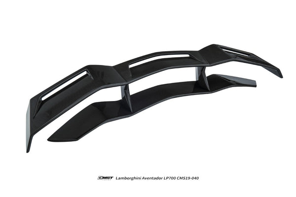 Lamborghini Aventador Base LP700 LP720 S LP740 Ultimate LP780 2012 2013 2014 2015 2016 2017 2018 2019 2020 2021 2022 2023 with Aftermarket Parts - Rear Spoiler Wing Carbon Fiber / FRP from CMST Tuning