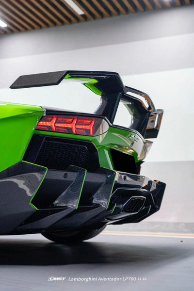 Lamborghini Aventador Base LP700 LP720 S LP740 Ultimate LP780 2012 2013 2014 2015 2016 2017 2018 2019 2020 2021 2022 2023 with Aftermarket Parts - Rear Spoiler Wing Carbon Fiber / FRP from CMST Tuning
