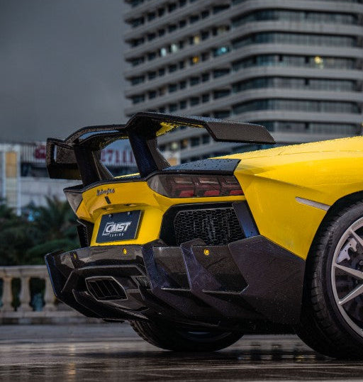 Lamborghini Aventador Base LP700 LP720 S LP740 Ultimate LP780 2012 2013 2014 2015 2016 2017 2018 2019 2020 2021 2022 2023 with Aftermarket Parts - Rear Spoiler Wing Carbon Fiber / FRP from CMST Tuning